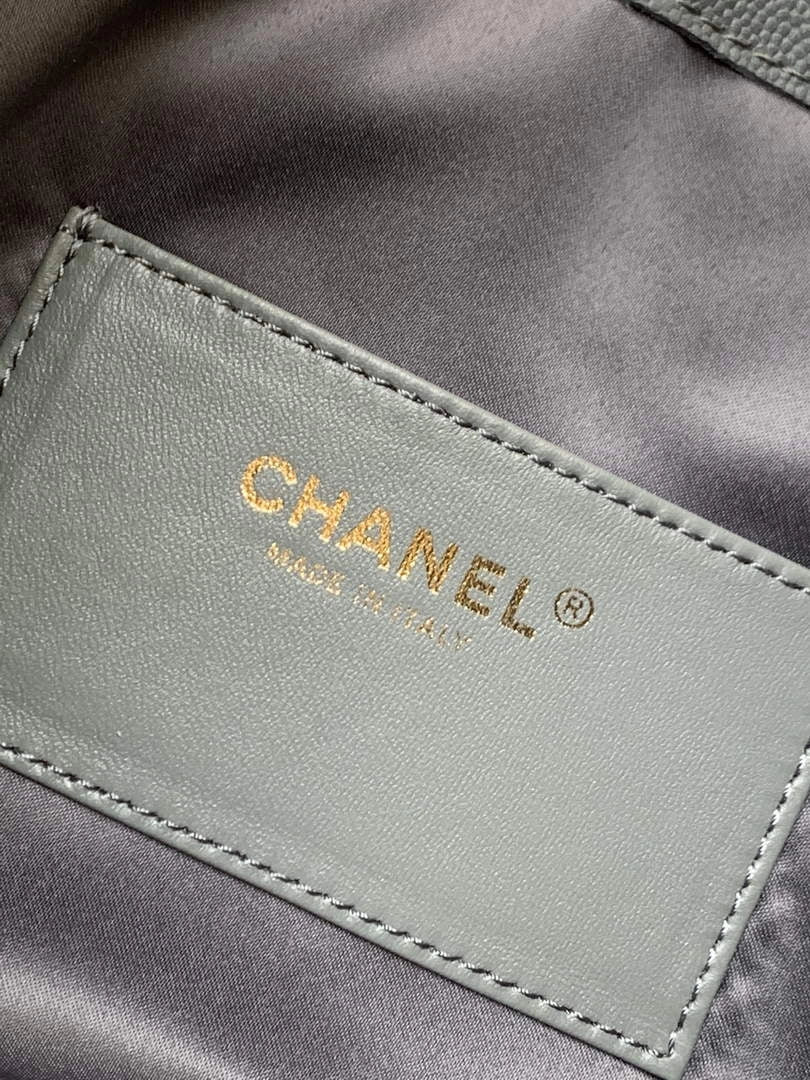 Chanel 25 small handbag, AS5293 Grained Calfskin Gray - Default Title - View 9