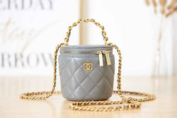Chanel Ap2873 Vanity with Chain Patent calfskin Gray