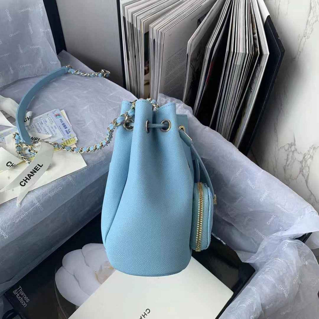 Chanel AS2318 Backpack Always Miss Him Calfskin in Blue