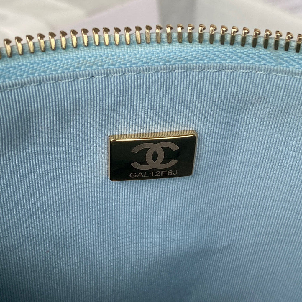 Chanel AS3210 Small Vanity Case Lambskin gold-tone Blue