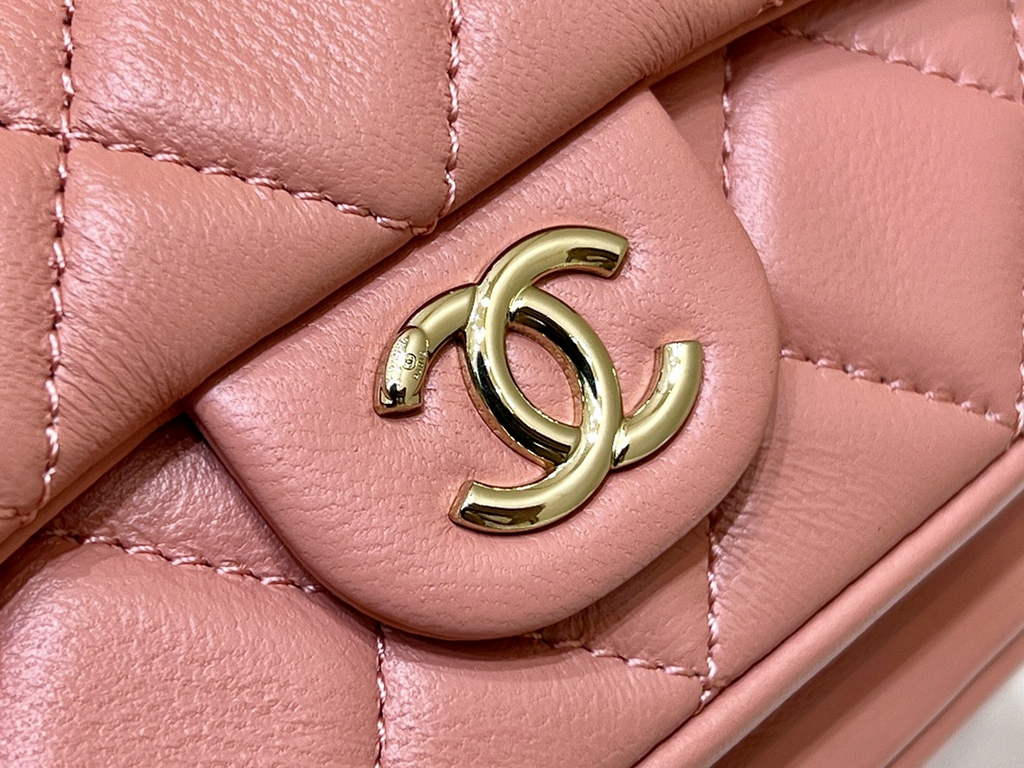 Chanel AS3787 Small Backpack Calfskin Gold-Tone Pink