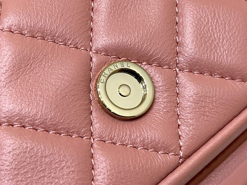 Chanel AS3787 Small Backpack Calfskin Gold-Tone Pink