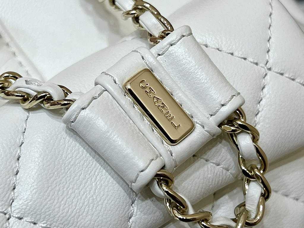 Chanel AS3787 Small Backpack Calfskin Gold-Tone Beige