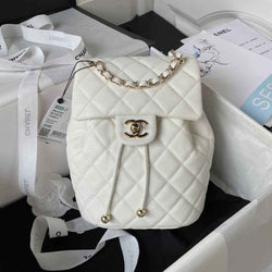 Chanel AS4058 Backpack Calfskin Gold-Tone Beige
