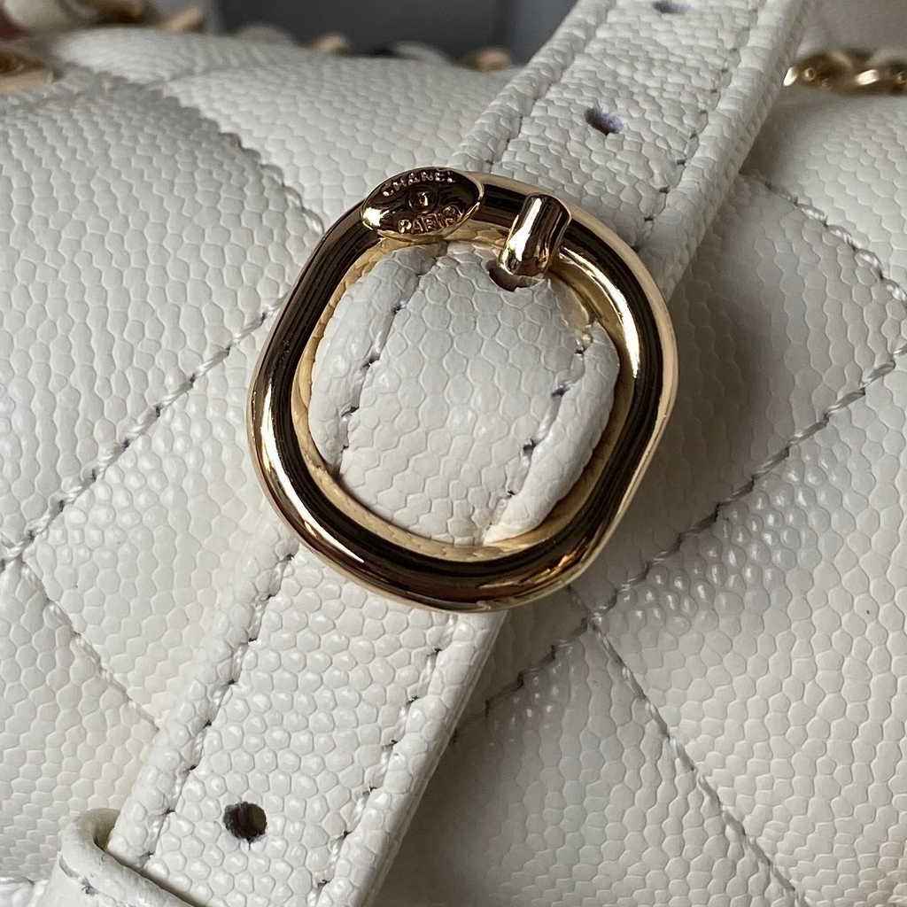Chanel AS4058 Backpack Calfskin Gold-Tone Beige