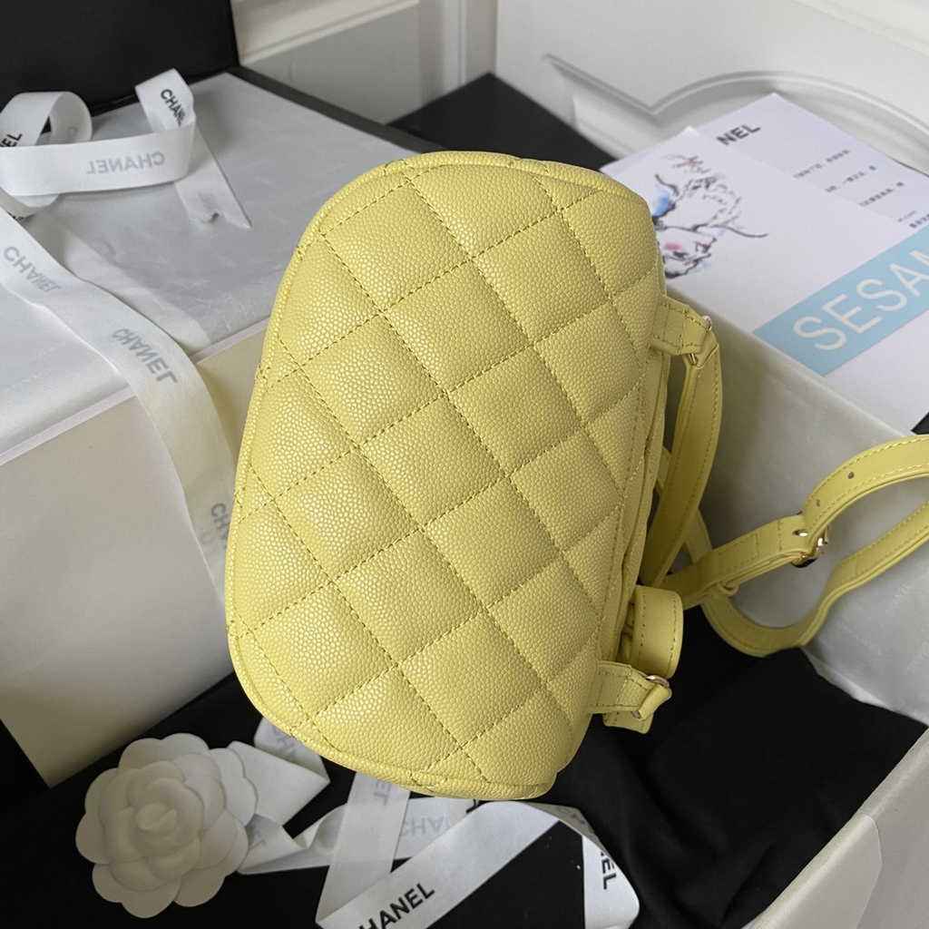 Chanel AS4058 Backpack Calfskin Gold-Tone Yellow
