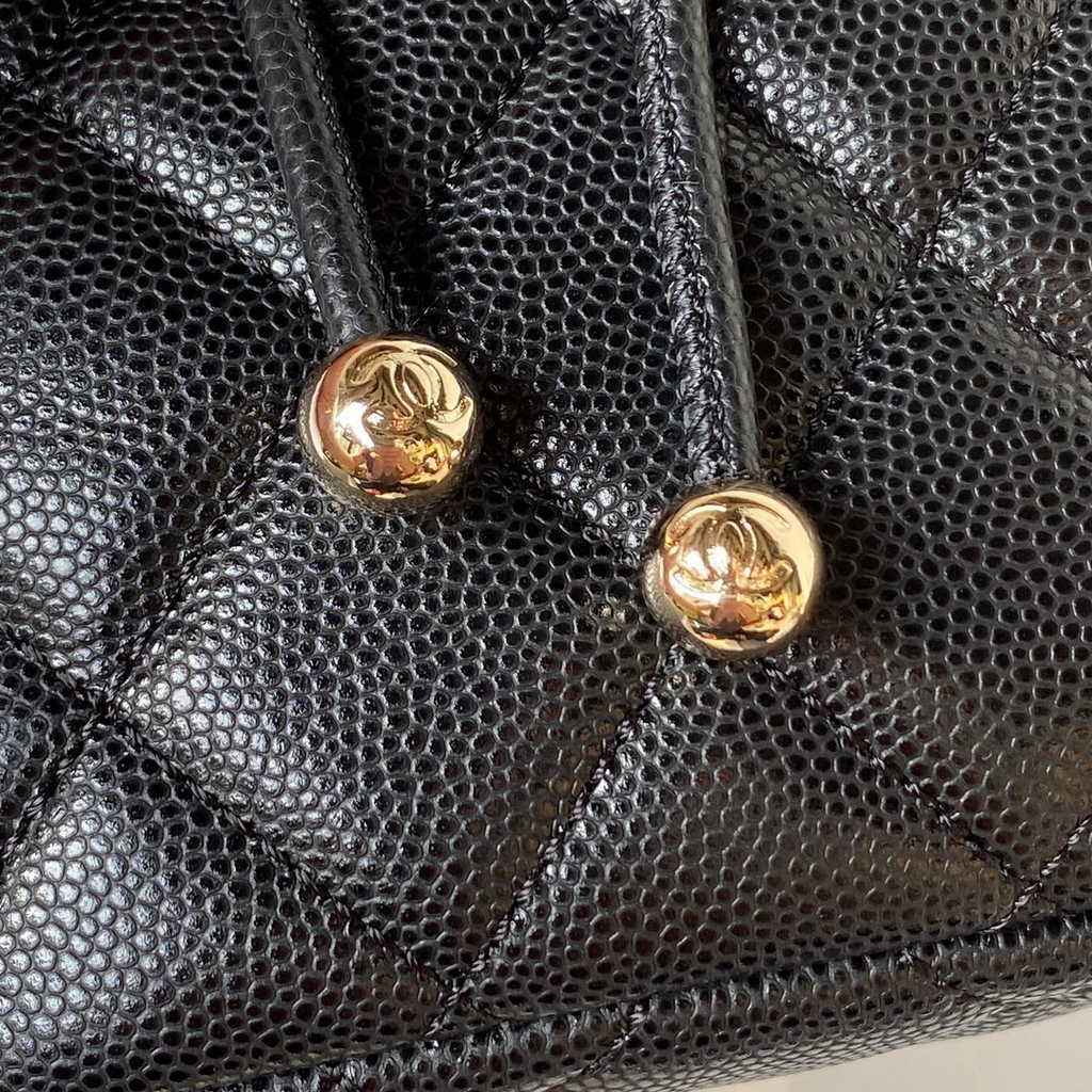 Chanel AS4058 Backpack Calfskin Gold-Tone Black