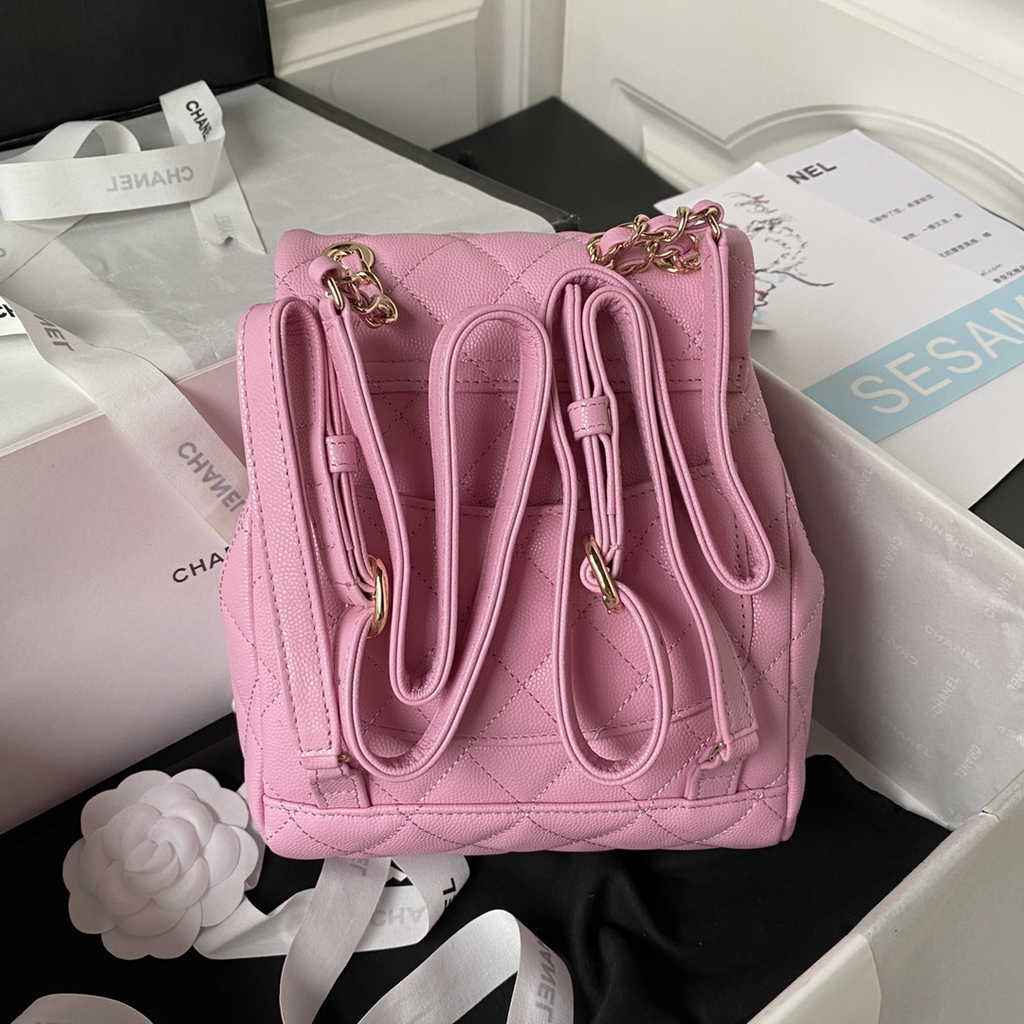 Chanel AS4058 Backpack Calfskin Gold-Tone Pink
