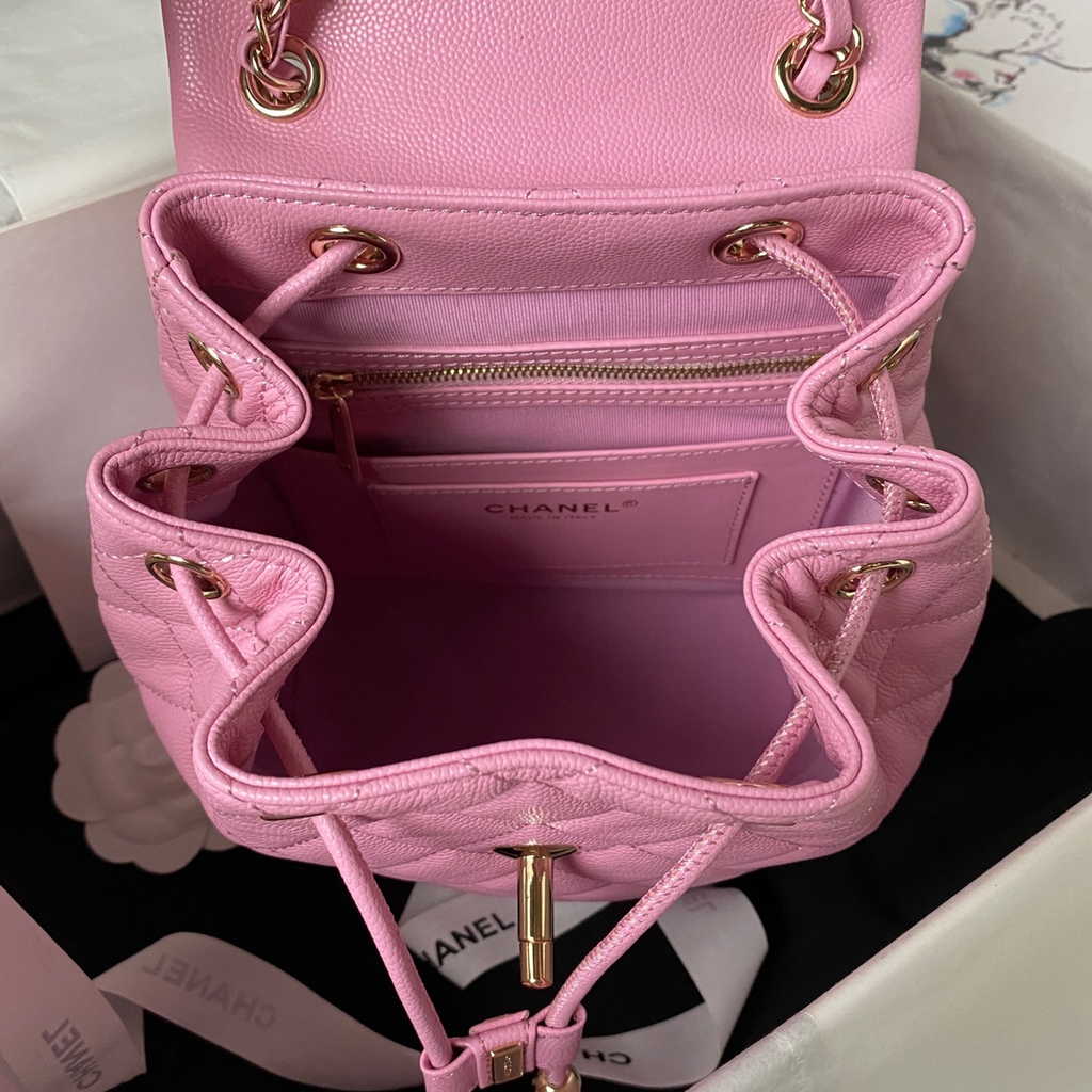 Chanel AS4058 Backpack Calfskin Gold-Tone Pink