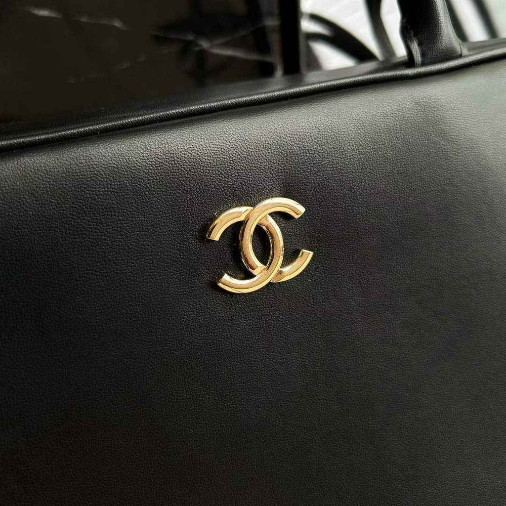 Chanel AS6211 Large Bowling Bag Calfskin Leather Black - Default Title - View 4