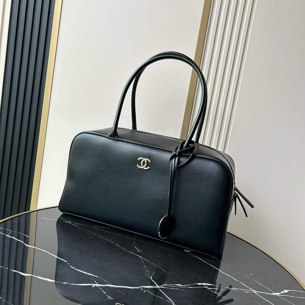 Chanel AS6211 Large Bowling Bag Calfskin Leather Black - Default Title - View 7