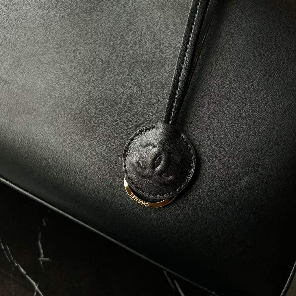 Chanel AS6211 Large Bowling Bag Calfskin Leather Black - Default Title - View 8