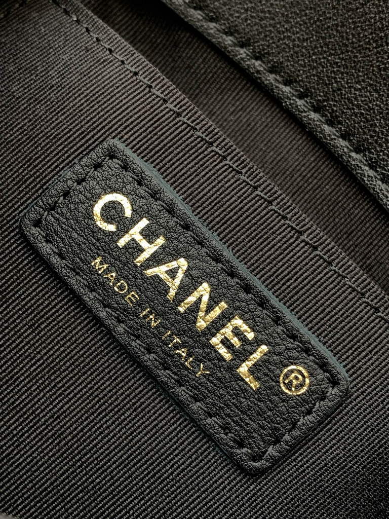 Chanel AS3860 backpack Lambskin gold Black