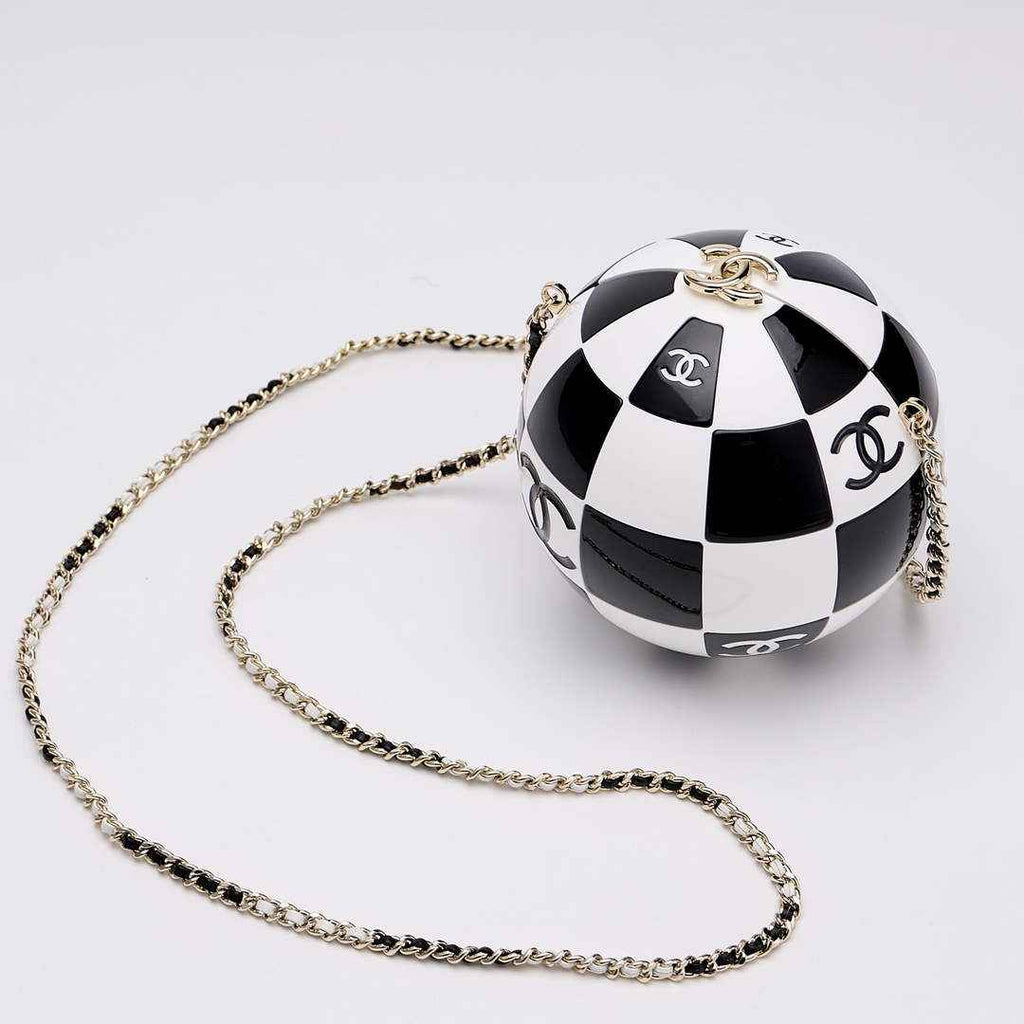 Chanel Black And White Resin Enamel Checker Sphere 23CNL557 - Default Title - View 1