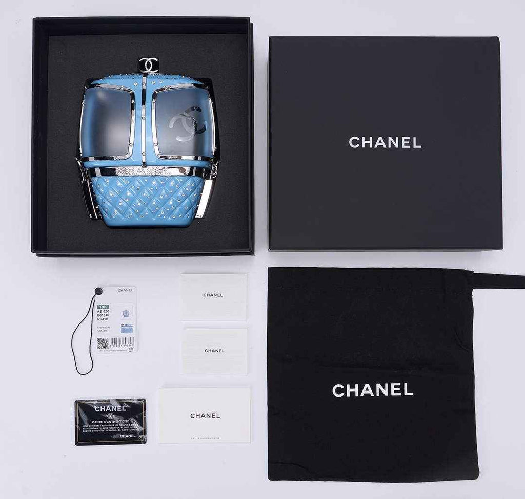 Chanel Blue And Silver Strass, Lucite AS1200 Enamel Evening Bag - Default Title - View 2