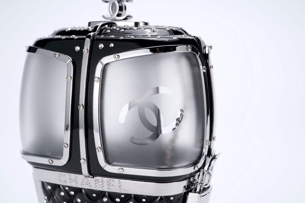 Chanel Black And Silver Strass, Lucite AS1200 Enamel Evening Bag - Default Title - View 4