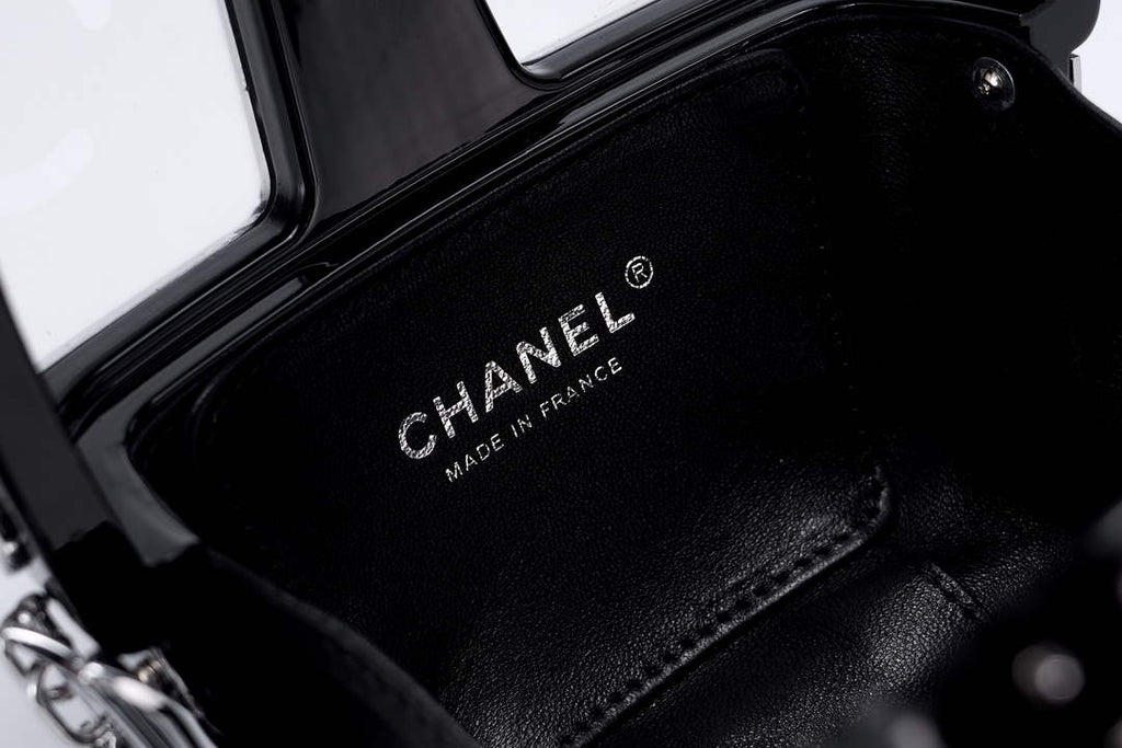 Chanel Black And Silver Strass, Lucite AS1200 Enamel Evening Bag - Default Title - View 10