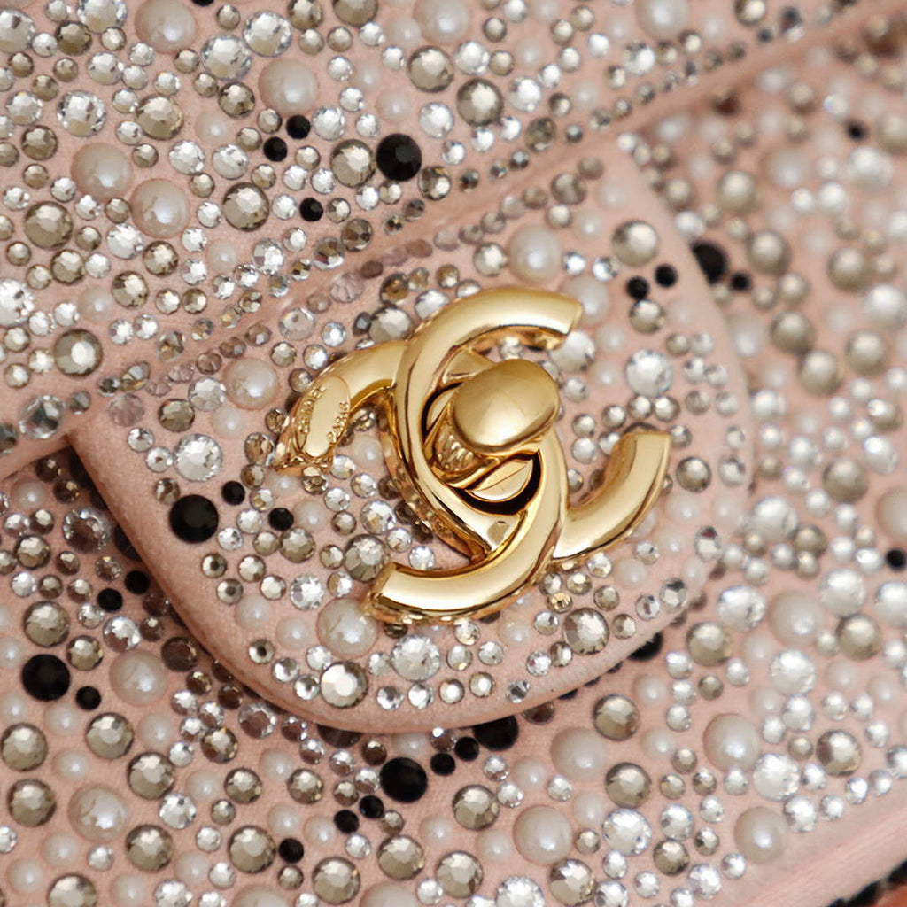 Chanel Evening bag, Strass imitation pearls, AS4297 black pink - Default Title - View 6