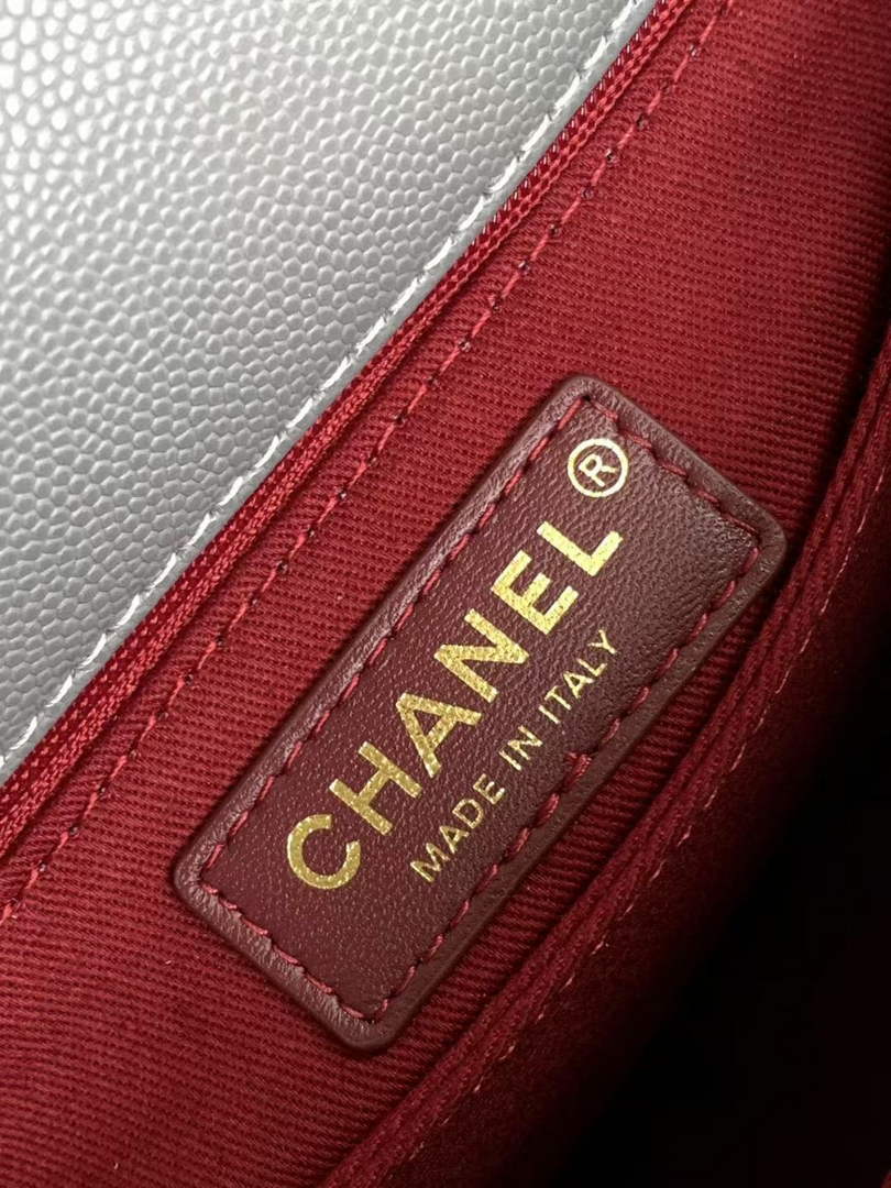 Chanel Flap bag with top handle A92990, Dark Gray calfskin