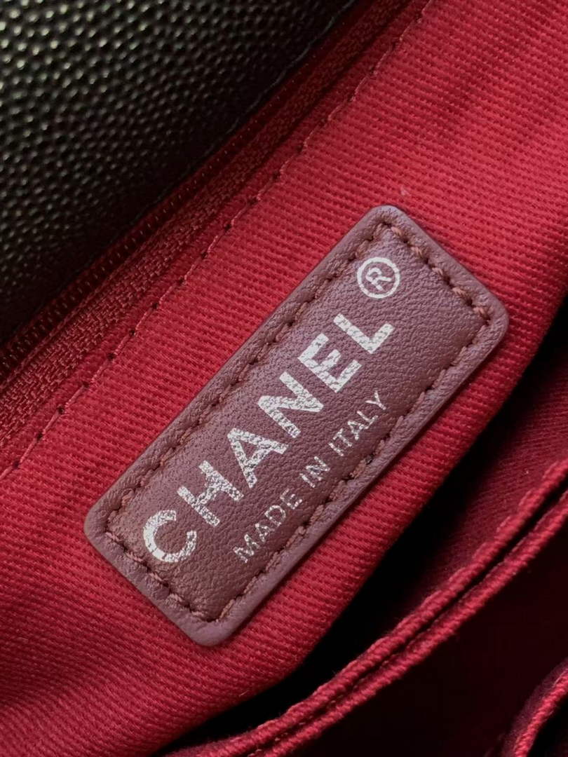 Chanel Flap bag with top handle A92990, Black Red calfskin