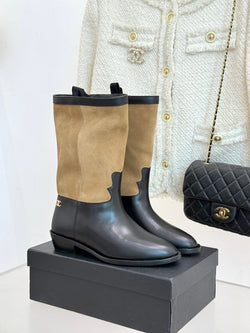 Chanel Short Boots  - Suede calfskin, G46597 - Default Title - View 1