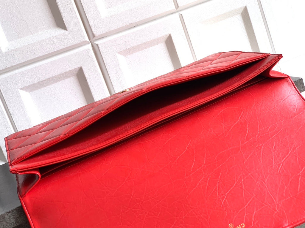 Chanel Large clutch,  Shiny crumpled calfskin, AP4944 red - Default Title - View 9