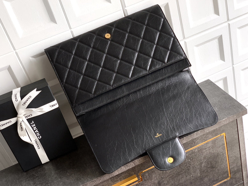 Chanel Large clutch,  Shiny crumpled calfskin, AP4944 black - Default Title - View 7