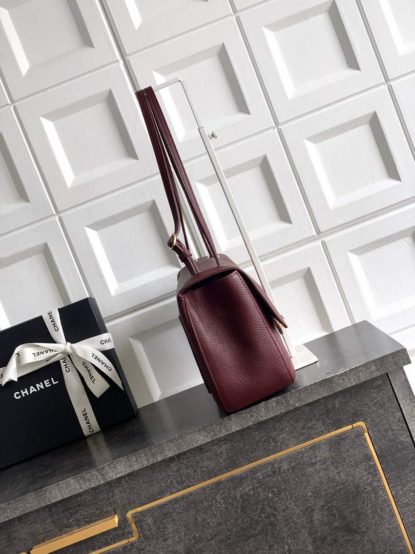 Chanel Maxi Flapbag AS6231 Grained Calfskin Dark Burgundy Gold - Default Title - View 4