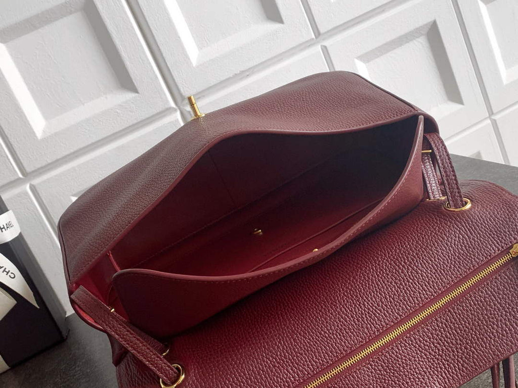 Chanel Maxi Flapbag AS6231 Grained Calfskin Dark Burgundy Gold - Default Title - View 8