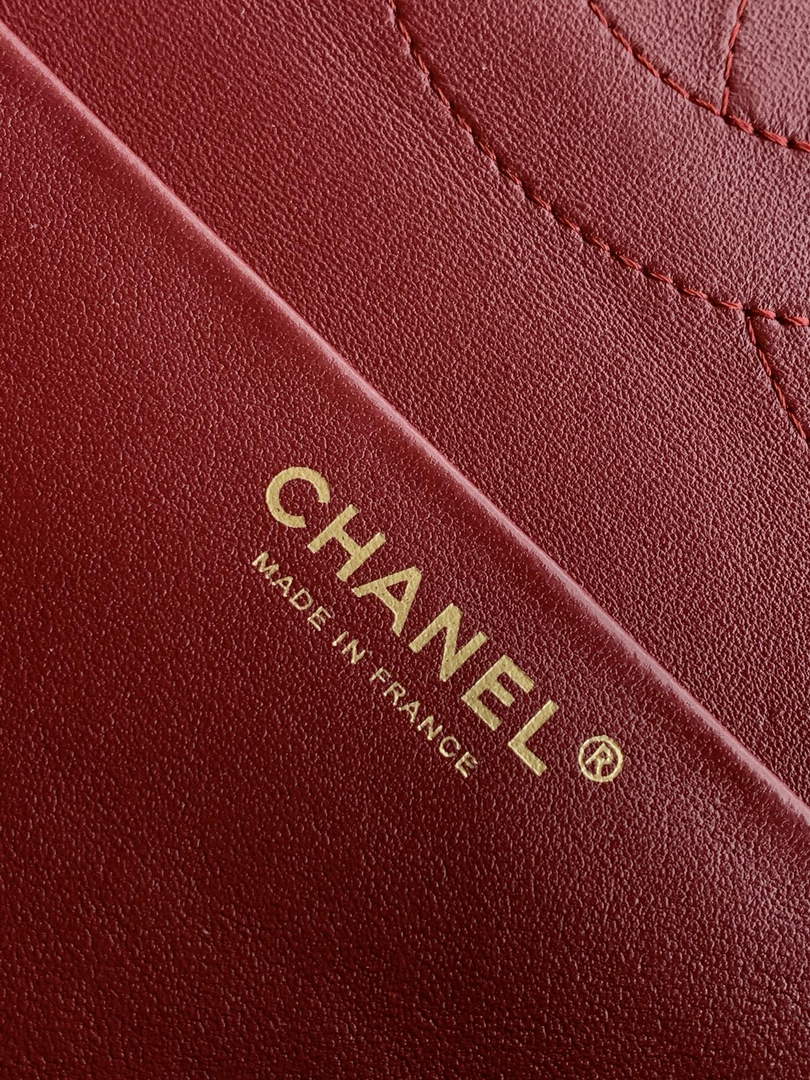 Chanel Maxi Flapbag AS6231 Grained Calfskin Dark Burgundy Gold - Default Title - View 9
