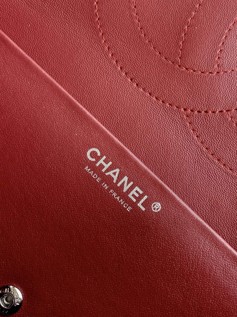 Chanel Maxi Flapbag AS6231 Grained Calfskin Dark Burgundy Silver - Default Title - View 8