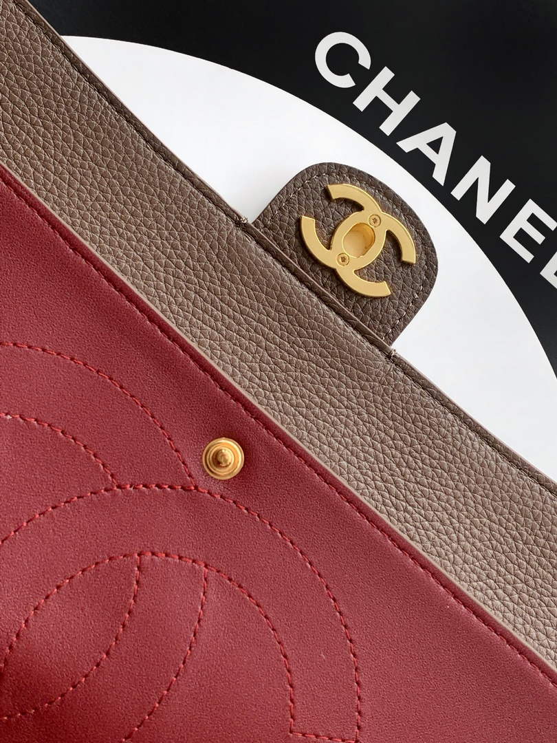 Chanel Maxi Flapbag AS6231 Grained Calfskin Light Brown Gold - Default Title - View 5
