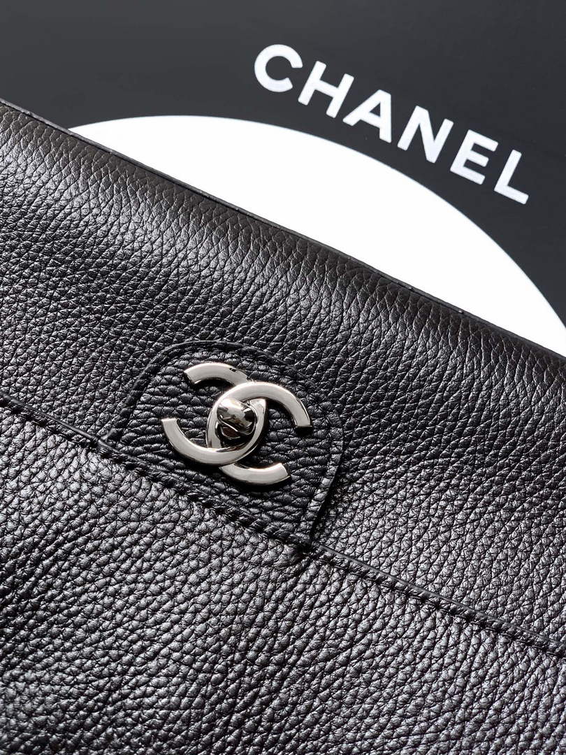 Chanel Maxi Flapbag AS6231 Grained Calfskin Black Silver - Default Title - View 6