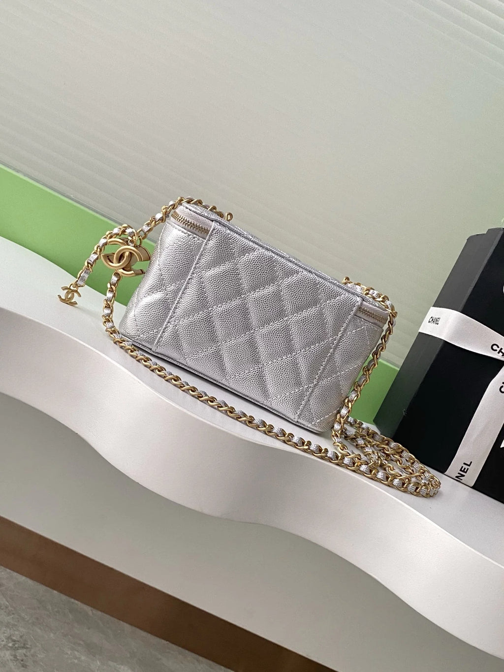 Chanel Vanity Case, AP3940 Calfskin Gold