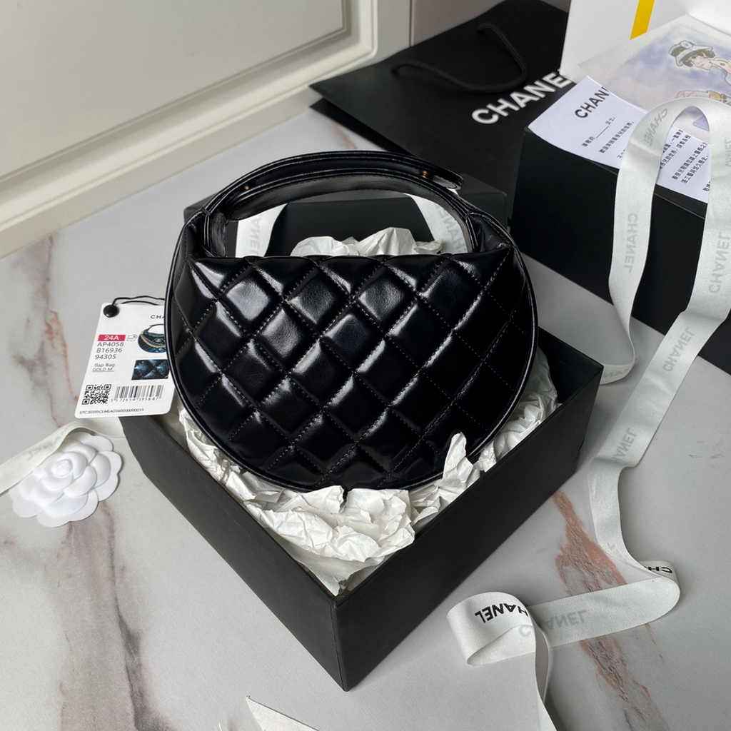 Chanel Pouch AP4058 Black Shiny crumpled calfskin - Default Title - View 2