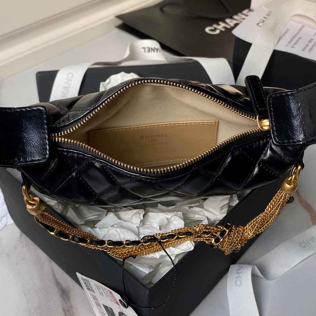 Chanel Pouch AP4058 Black Shiny crumpled calfskin - Default Title - View 3