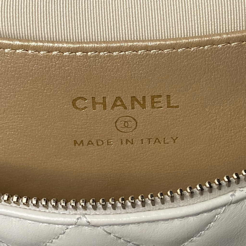 Chanel Pouch AP4058 White Shiny crumpled calfskin - Default Title - View 7