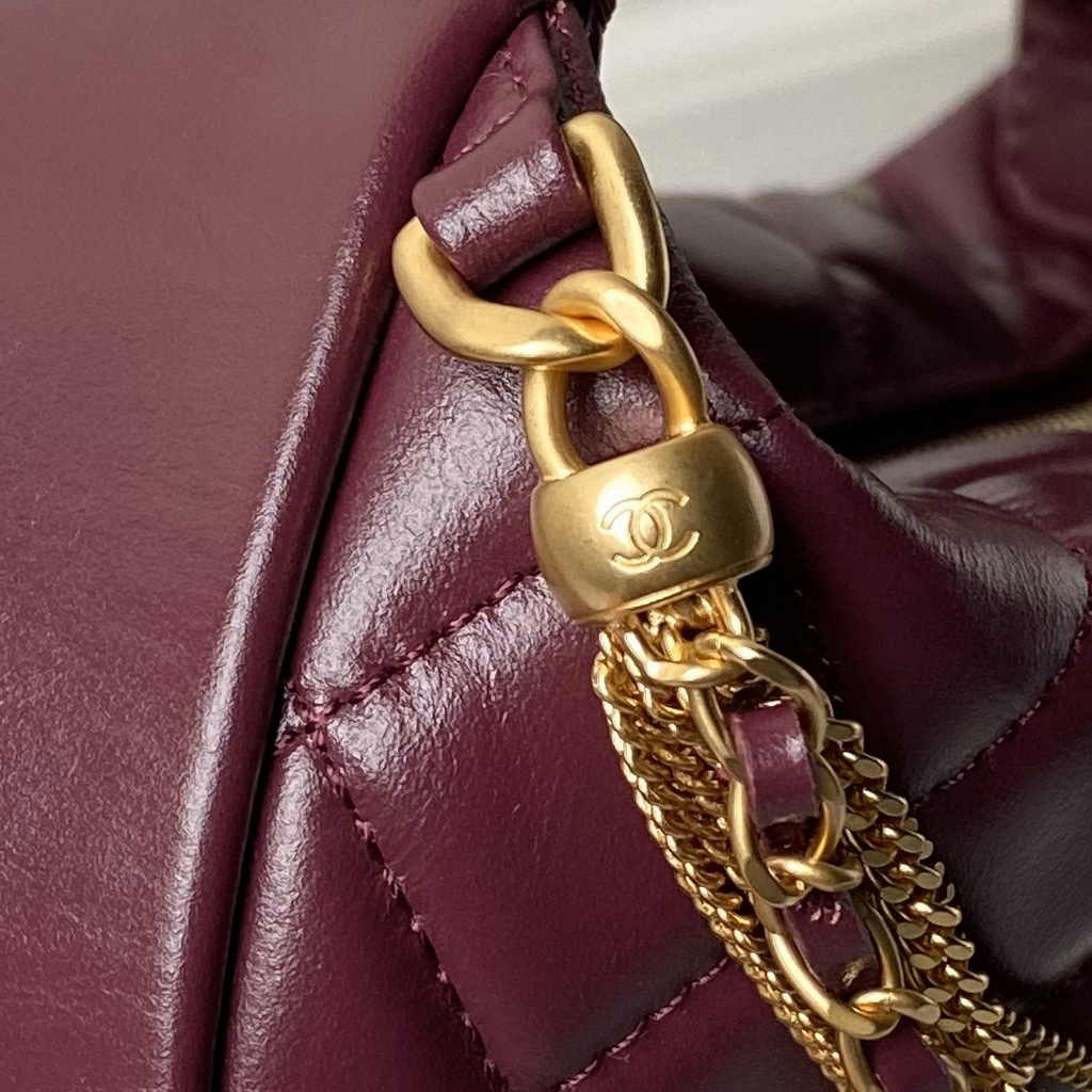 Chanel Pouch AP4058 Dark Burgundy Shiny crumpled calfskin - Default Title - View 5