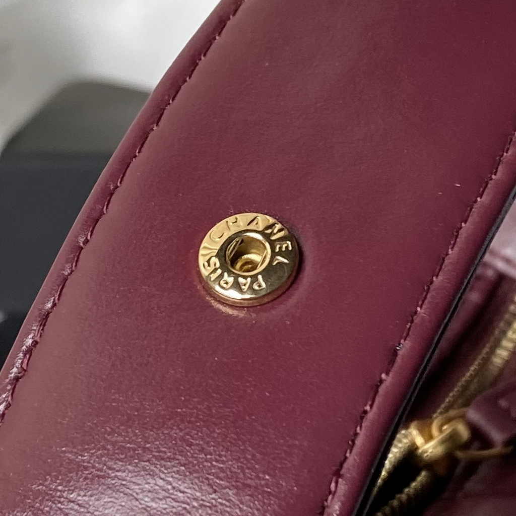 Chanel Pouch AP4058 Dark Burgundy Shiny crumpled calfskin - Default Title - View 6