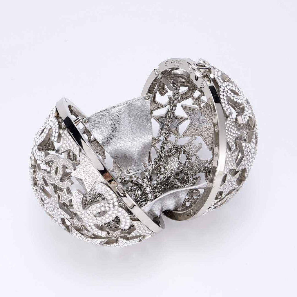 Chanel Sphere Minaudiere, AS5013 Silver Diamanté - Default Title - View 3