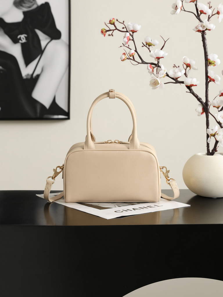 Chanel Clutch with Leather Strap, AP5528 Calfskin Beige