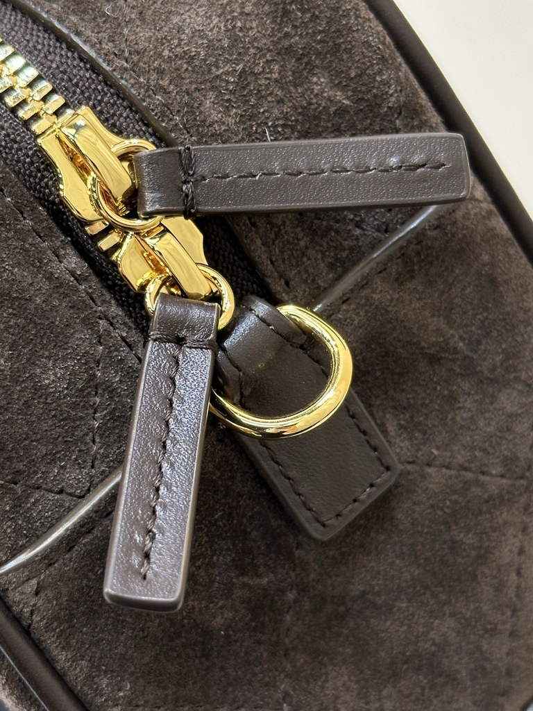 Chanel Clutch with Leather Strap, AP5528 Suede Calfskin Brown