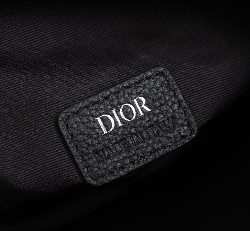 Dior 1ADPO093 Saddle Bag Beige and Black Dior Oblique Jacquard - 26 x 19 x 4.5 cm / Beige and Black - View 8