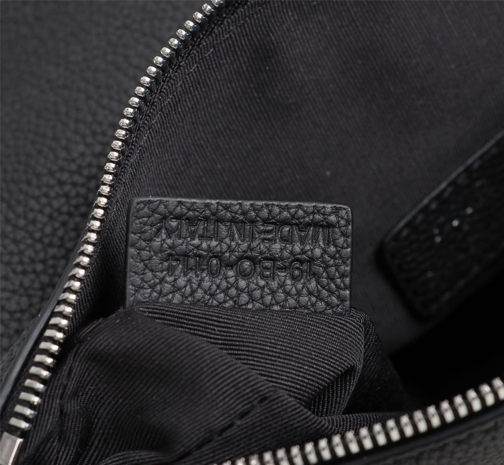 Dior 1ADPO093 Saddle Bag Black Canvas and Smooth Calfskin - 26 x 19 x 4.5 cm / Black - View 9
