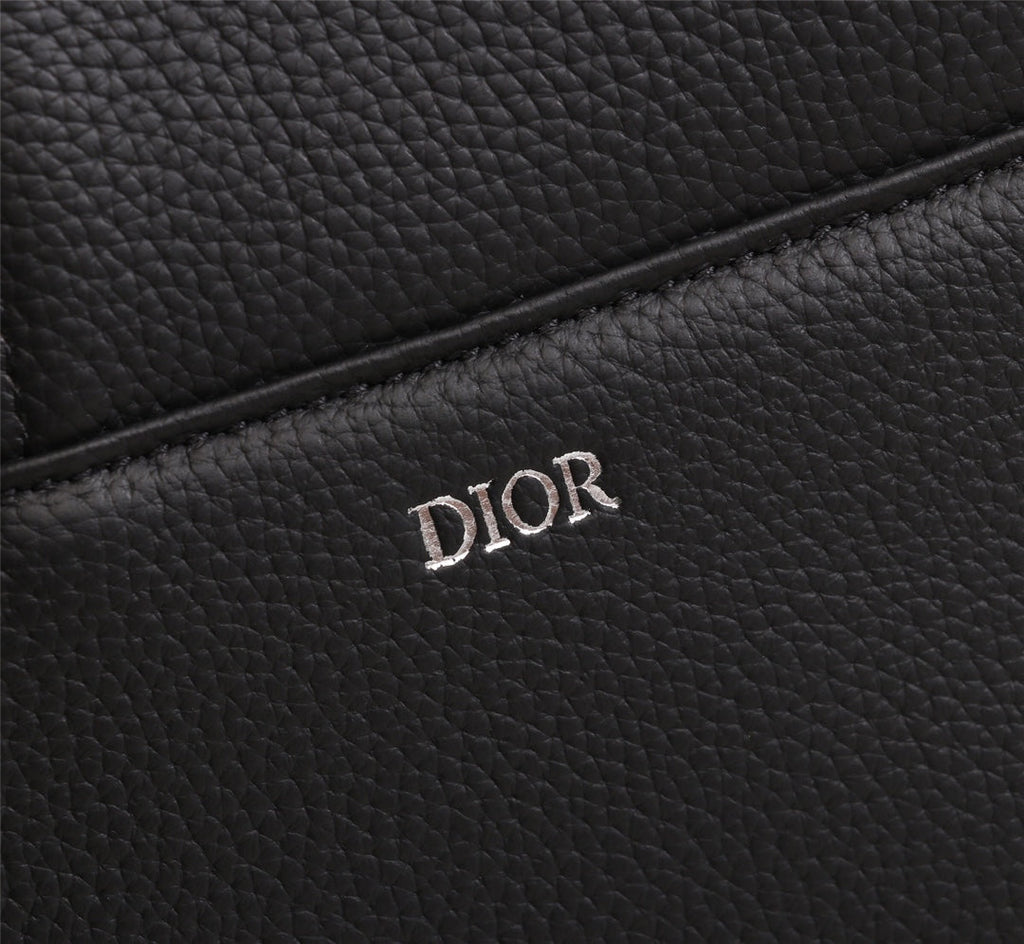 Dior 1ADPO093 Saddle Bag Black Canvas and Smooth Calfskin C - 26 x 19 x 4.5 cm / Black - View 6
