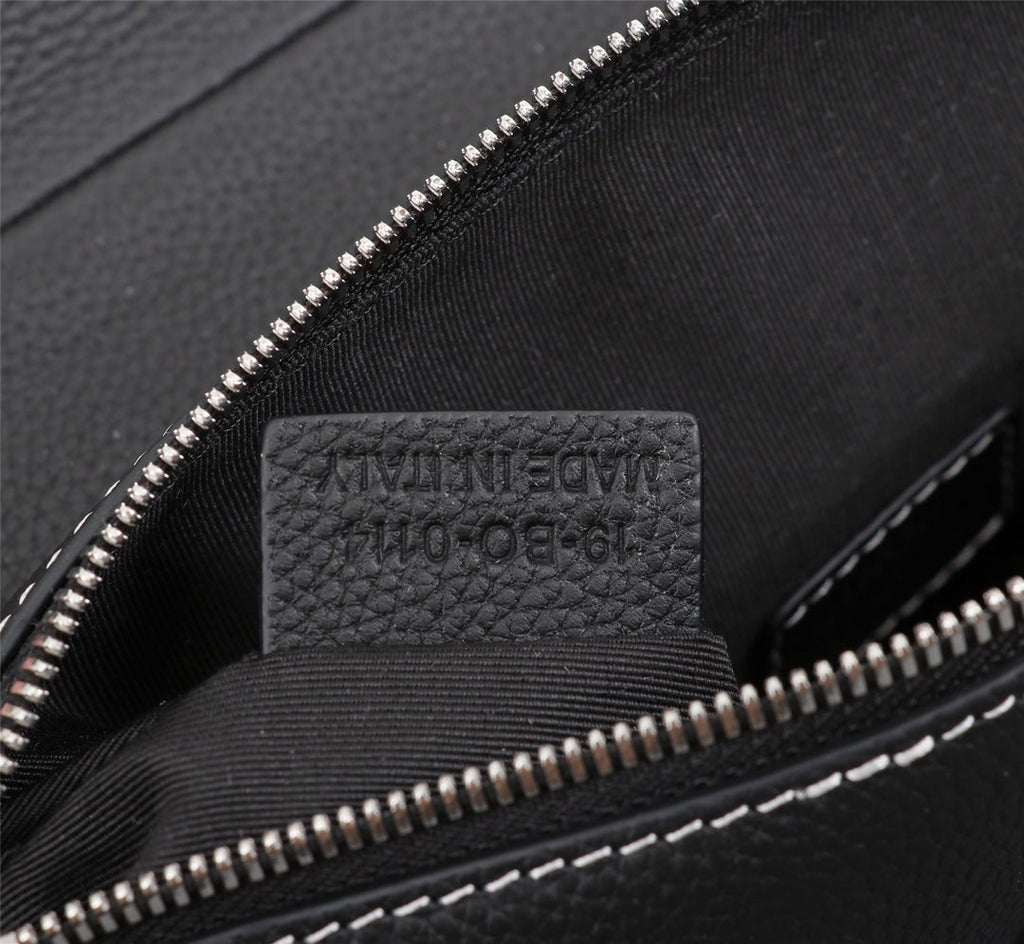 Dior 1ADPO093 Saddle Bag Black Canvas and Smooth Calfskin AAA - 26 x 19 x 4.5 cm / Black - View 9