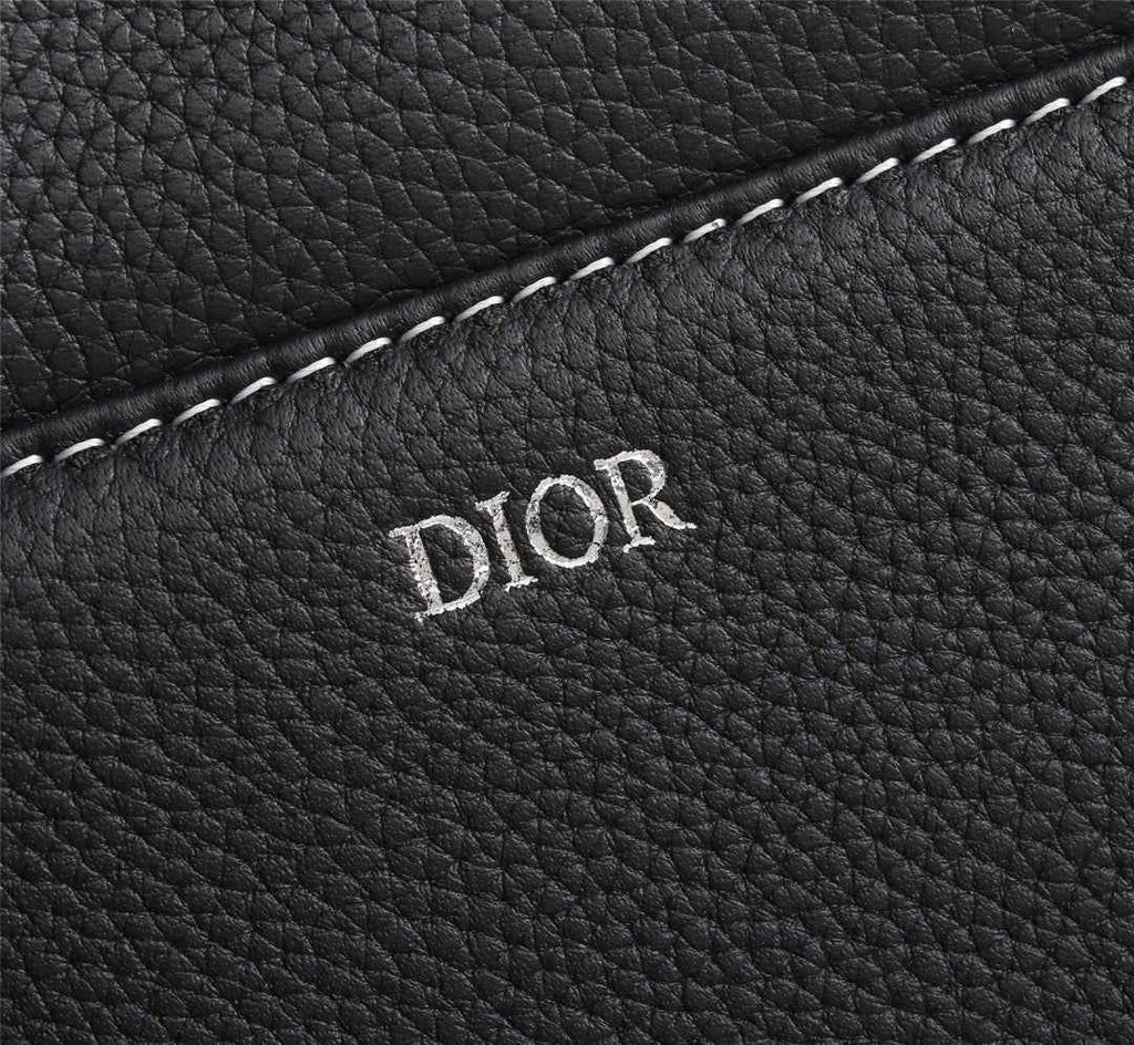 Dior 1ADPO093 Saddle Bag Black Canvas and Smooth Calfskin BB - 26 x 19 x 4.5 cm / Black - View 4