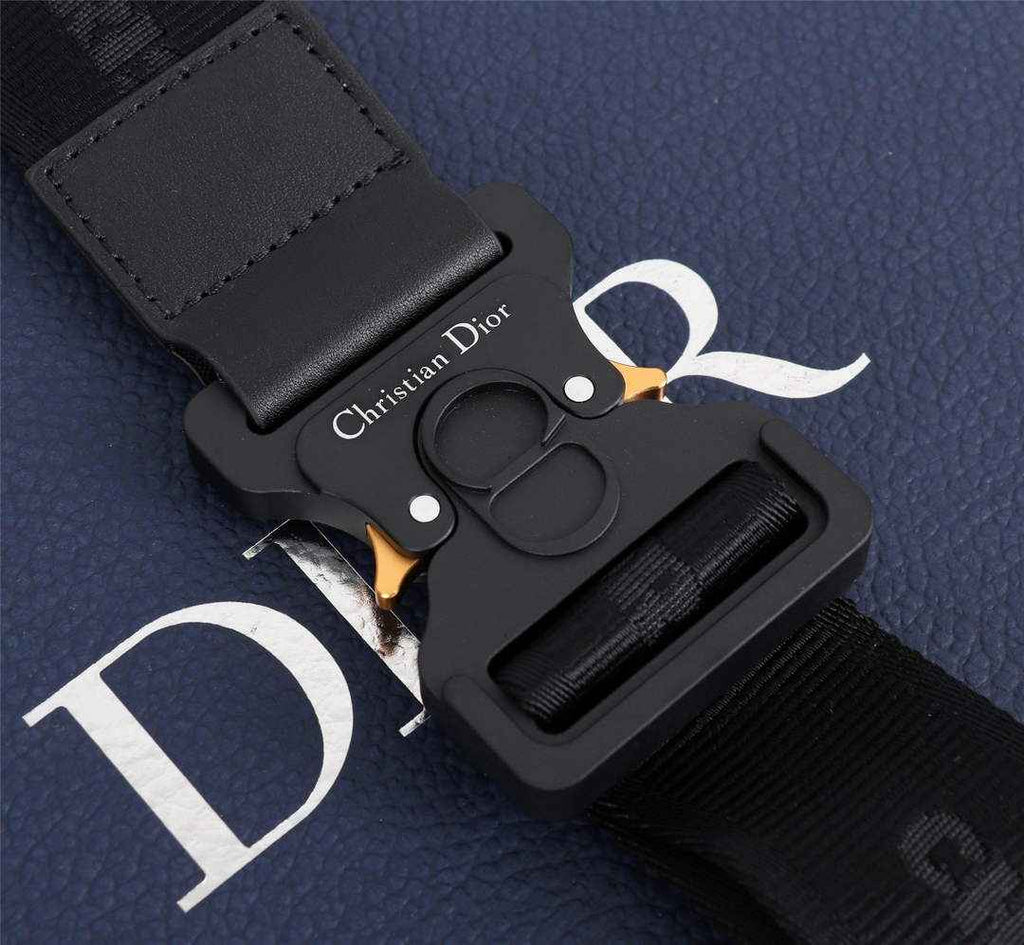 Dior 1ADPO093 Saddle Bag Black CD Diamond Canvas and Smooth Calfskin - 26 x 19 x 4.5 cm / Black - View 5