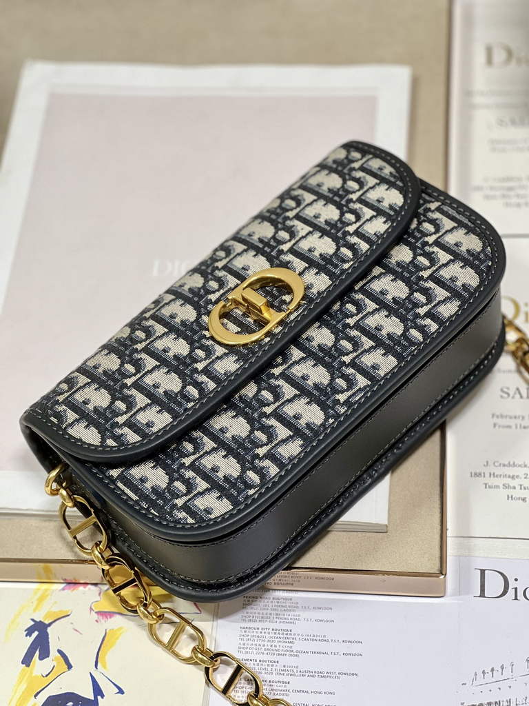 Dior 30 Montaigne Avenue Bag M9260 Blue Oblique Jacquard - Default Title - View 7