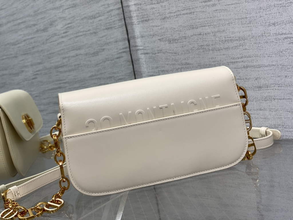 Dior 30 Montaigne Avenue Bag M9260 Dusty Ivory Box Calfskin - Default Title - View 4